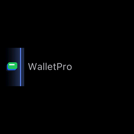 WalletPro app list screen
